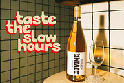 Wine in Bodega Mid-century Display, a Sans Serif Font by Struvictory.art (Thumbnail 8 of 9)