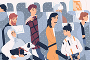 People on the airplane flight, a Person Illustration by Good Studio (Thumbnail 2 of 3)