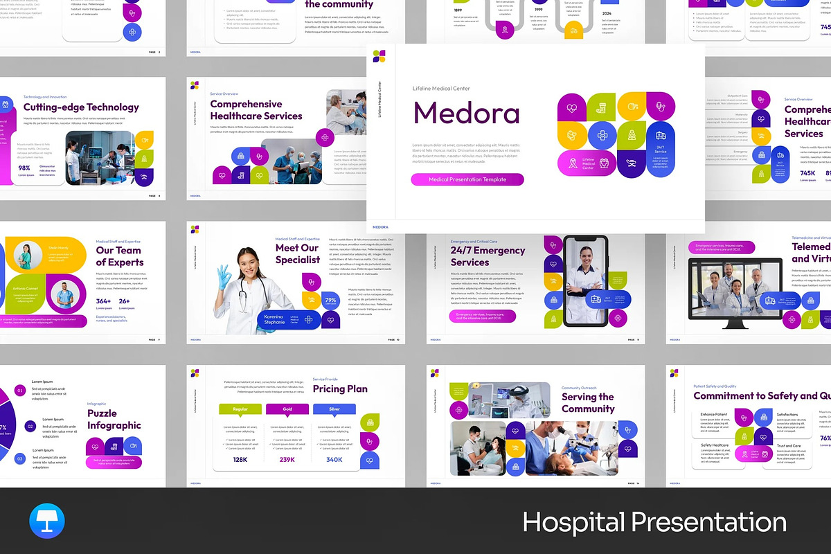 Hospital Services Keynote Templates, a Presentation Template by Fit-tee (Photo 1 of 2)