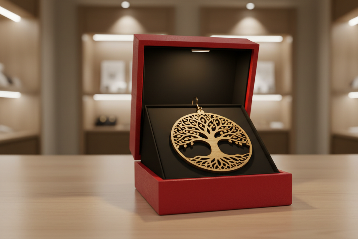 Romantic Wooden Laser Cut Earring, an Object Graphic by Designer_Momina (Photo 4 of 5)