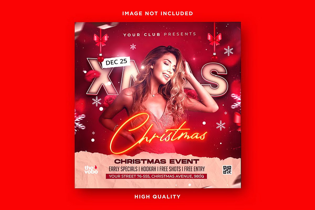 Christmas Flyer Template, a Print Template by Mockupfit (Photo 5 of 9)
