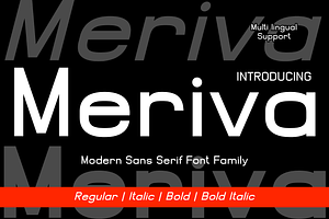 Meriva is a modern sans serif font