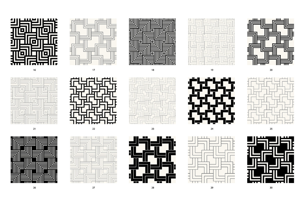 Square. Seamless Patterns Bundle, a Pattern Graphic by Curly_Pat (Photo 3 of 8)