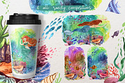 Watercolor mermaids, an Illustration by Steshnikova (Thumbnail 3 of 5)