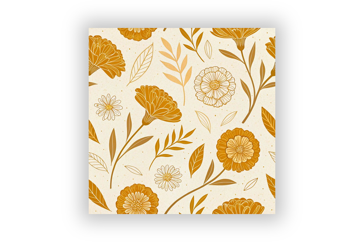 Geometric Marigold Seamless Pattern, a Pattern Graphic by FloridPrintables (Photo 3 of 7)