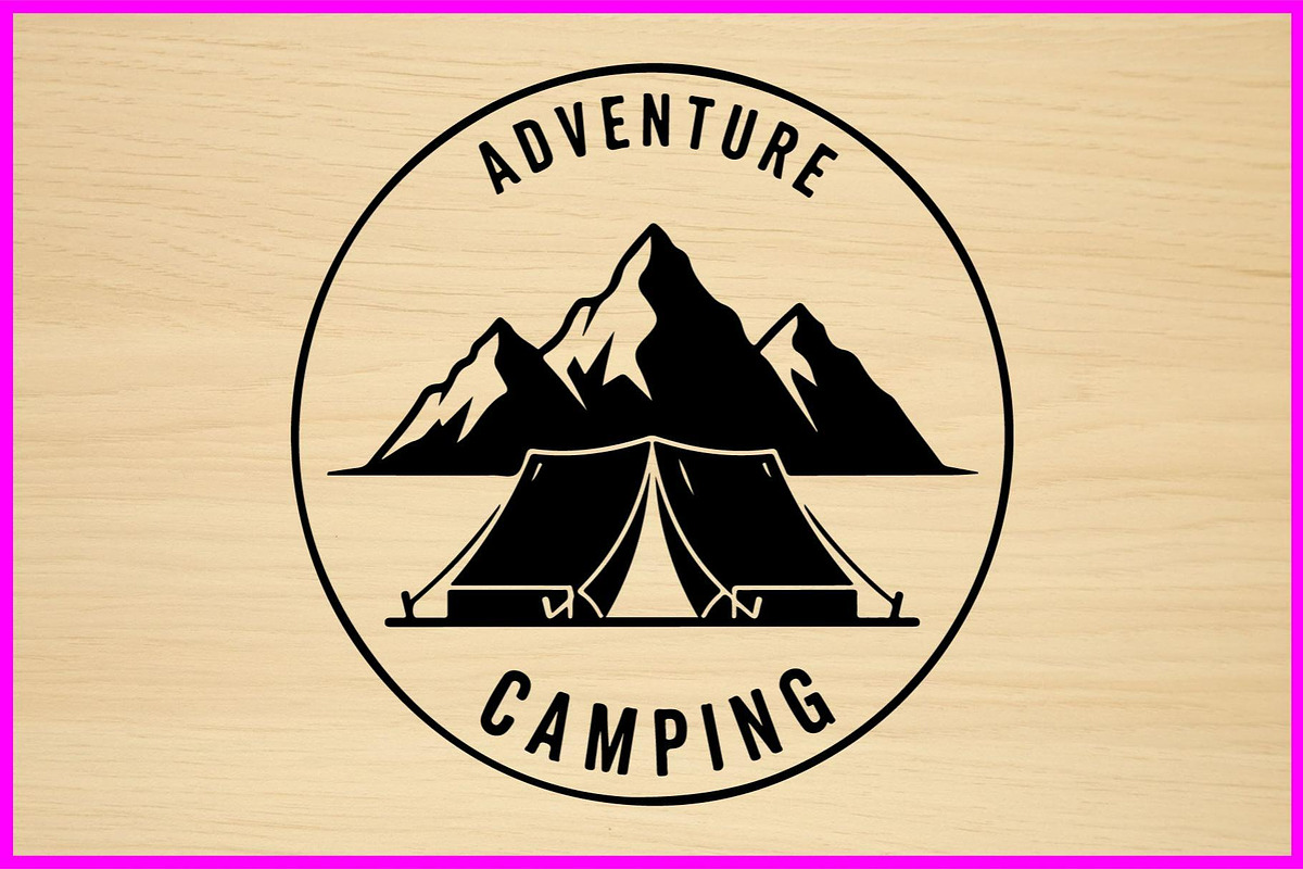 Tent and Mountain Emblem Bundle, an Object Illustration by Gfx_Store (Photo 10 of 12)