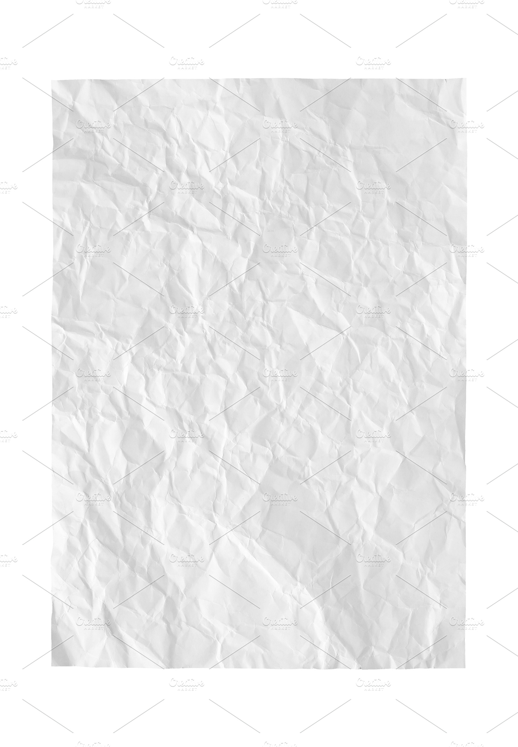 White crumpled paper sheet isolated, an Abstract Photo by BOOCYS