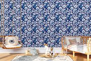 Blue, white and navy, a Pattern Graphic by Anya-D (Thumbnail 6 of 7)