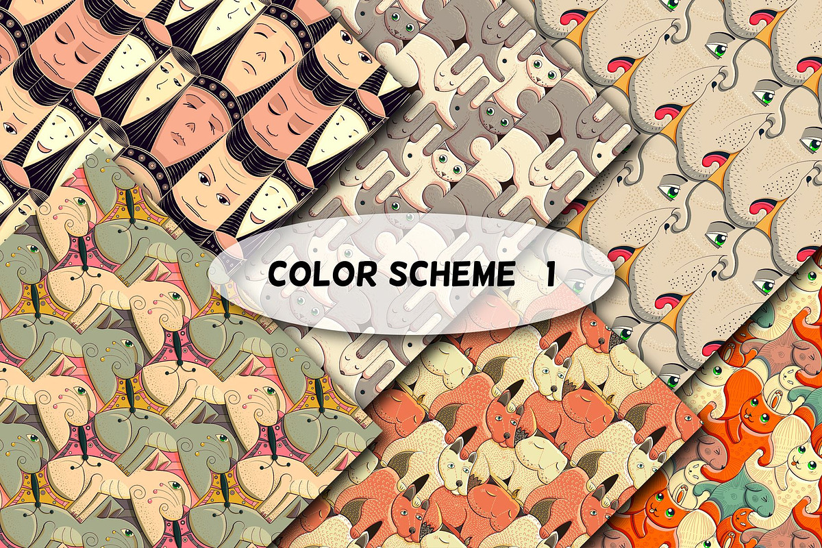 ESCHER seamless pattern, a Pattern Graphic by Ira_Lacrimosa (Photo 2 of 8)