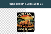 Save The Rhinos T-Shirt Sublimations, an Animal Illustration by InkyQueenArt (Thumbnail 2 of 7)