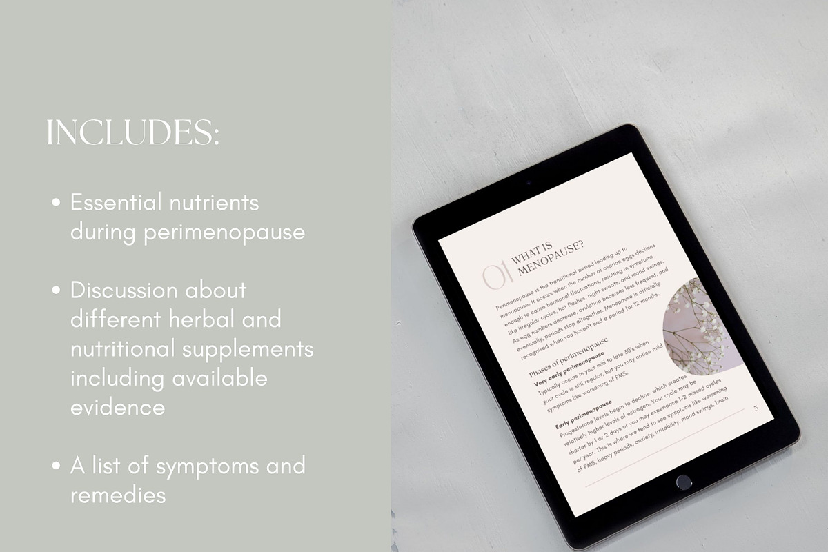 Perimenopause Ebook Canva Template, a Presentation Template by Naturopath Hub (Photo 5 of 9)