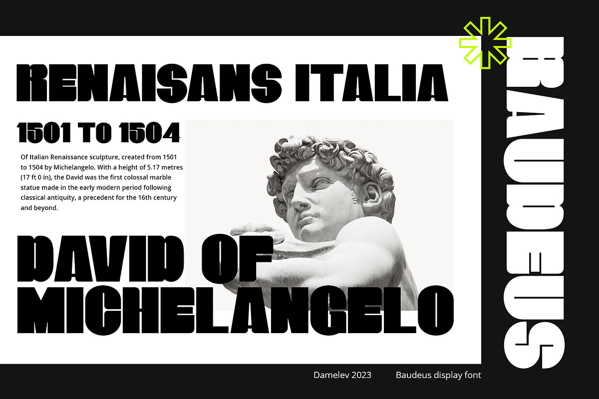 Baudeus, a Sans Serif Font by Damelev (Photo 2 of 8)