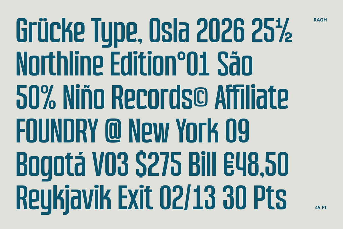 GR RAGH - Condensed Display Typeface, a Sans Serif Font by Garisman Std (Photo 7 of 13)