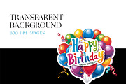 Happy Birthday Clipart, Birthday PNG, a Decorative Illustration by BrushstrokeArtGB (Thumbnail 7 of 9)