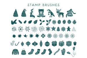 100 Christmas Procreate Brushes