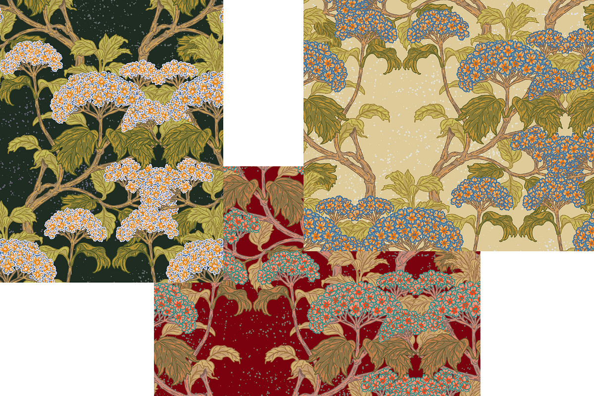 Hydrangea Botanical Seamless Pattern, a Pattern Graphic by NayaChu (Photo 8 of 10)