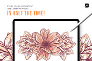 70 Flower Stamps for Procreate, a Brush Add-On by Riveros Illustration (Thumbnail 9 of 13)