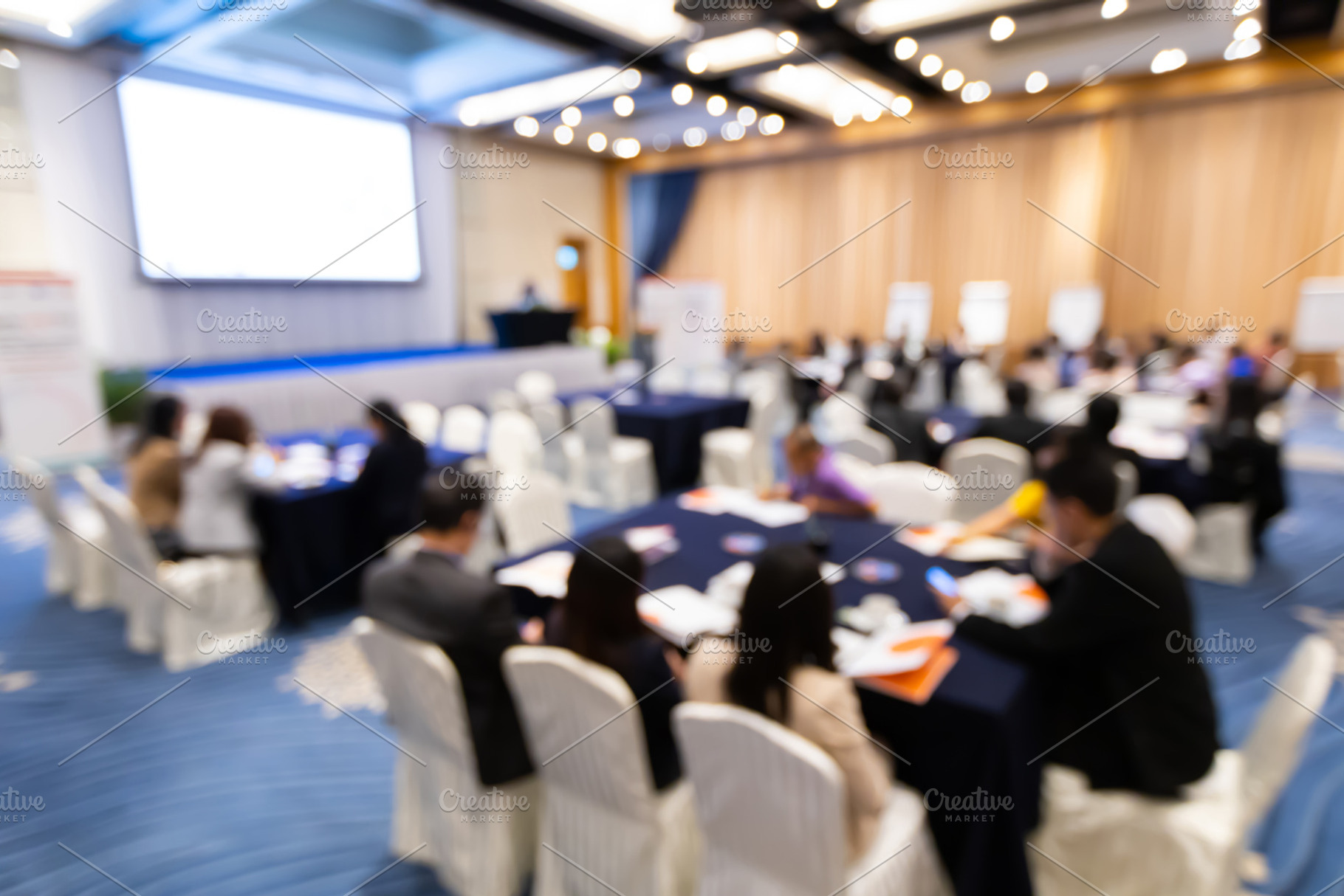 Blur group of people meeting, a Person Photo by Smith Chetanachan