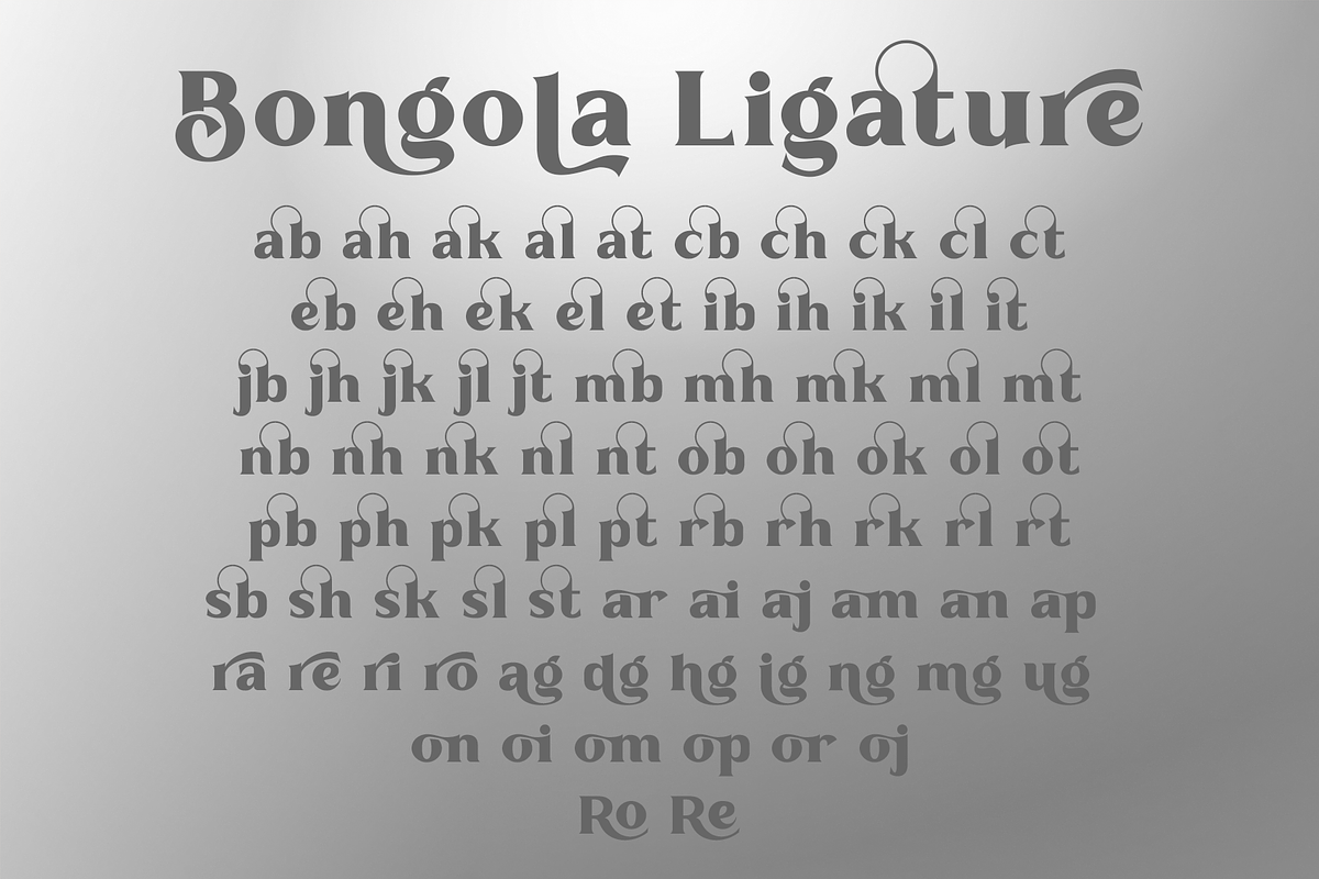 Bongola | Serif Display Font, a Serif Font by RT Studio (Photo 9 of 11)