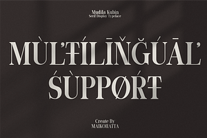 MudilaKubin - Serif Display Typeface