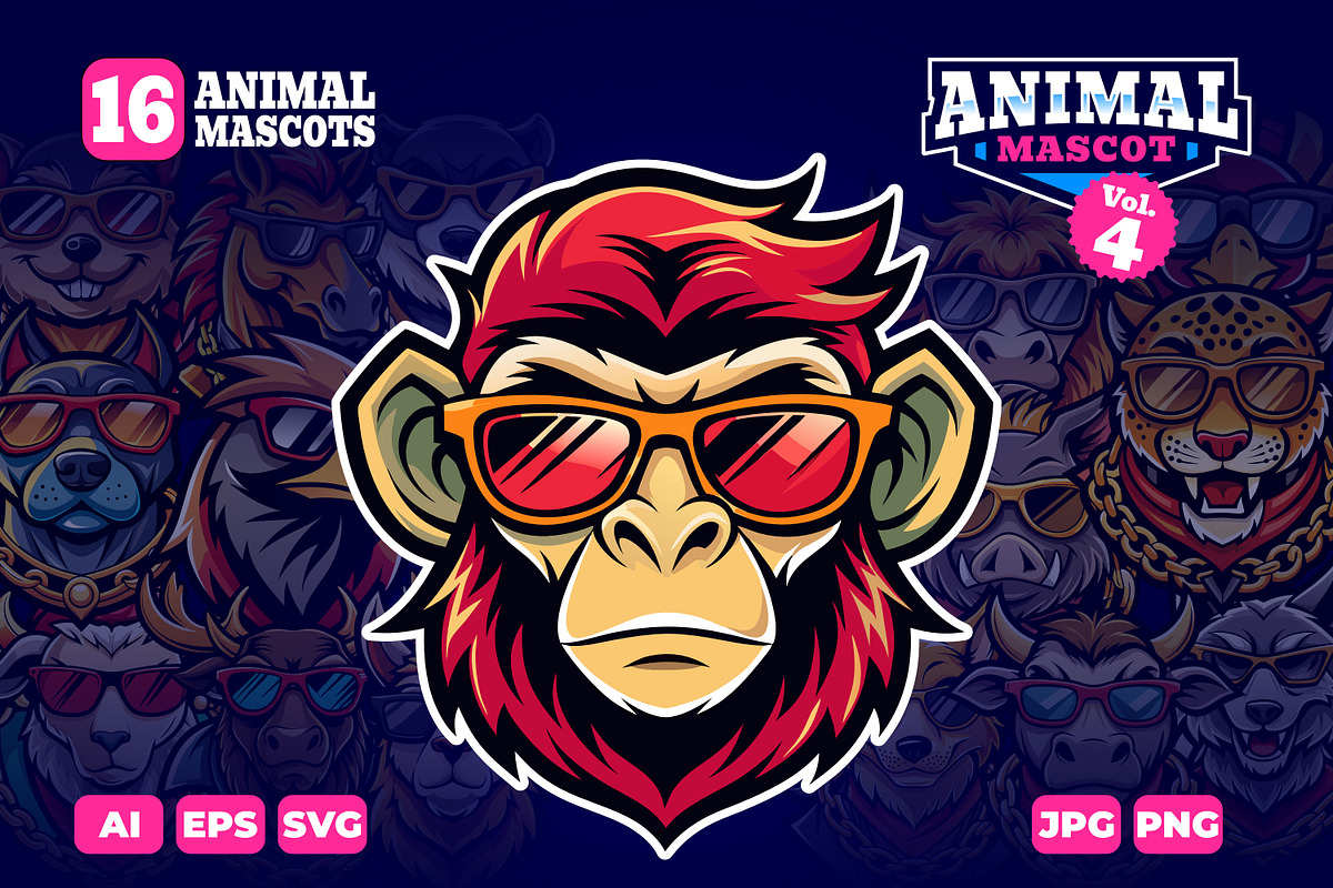 Animal Mascot Logo Illustration 4, an Illustration by Riswan Ratta (Photo 1 of 3)