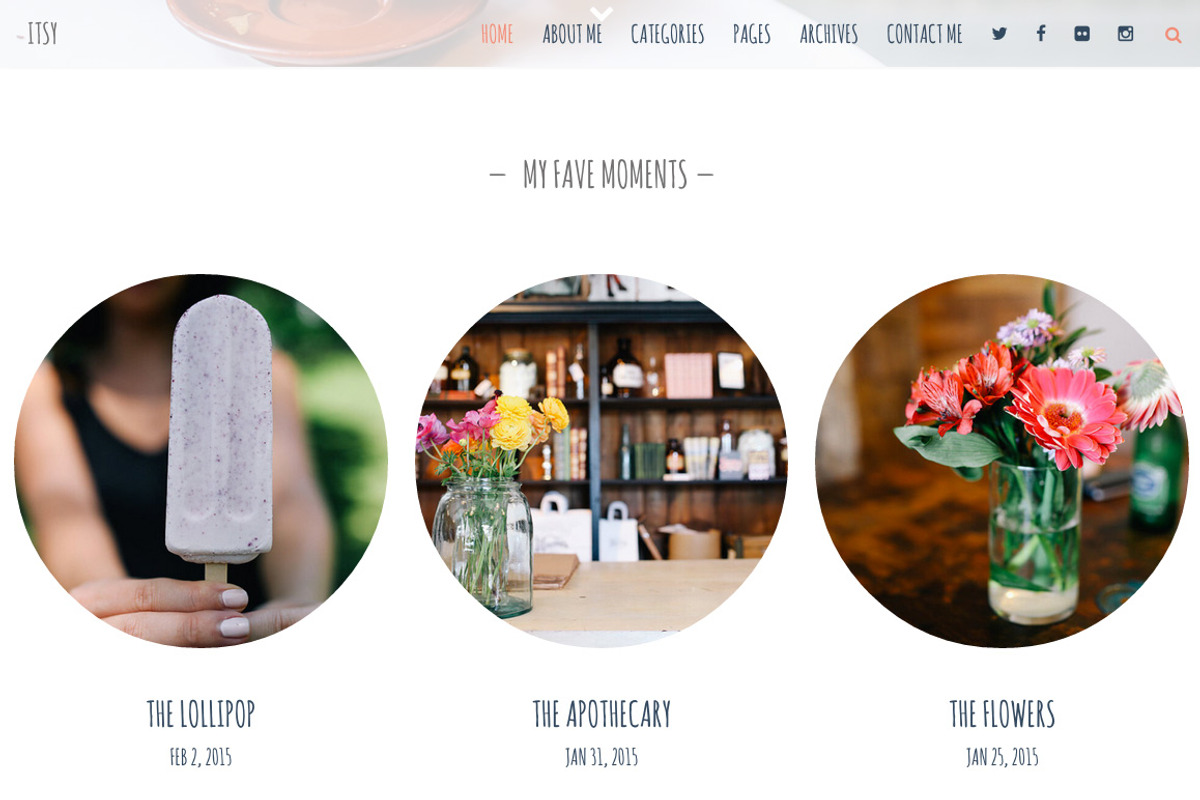Itsy A Cutesy Little WordPress Theme, a WordPress Template by MeanThemes (Photo 2 of 5)