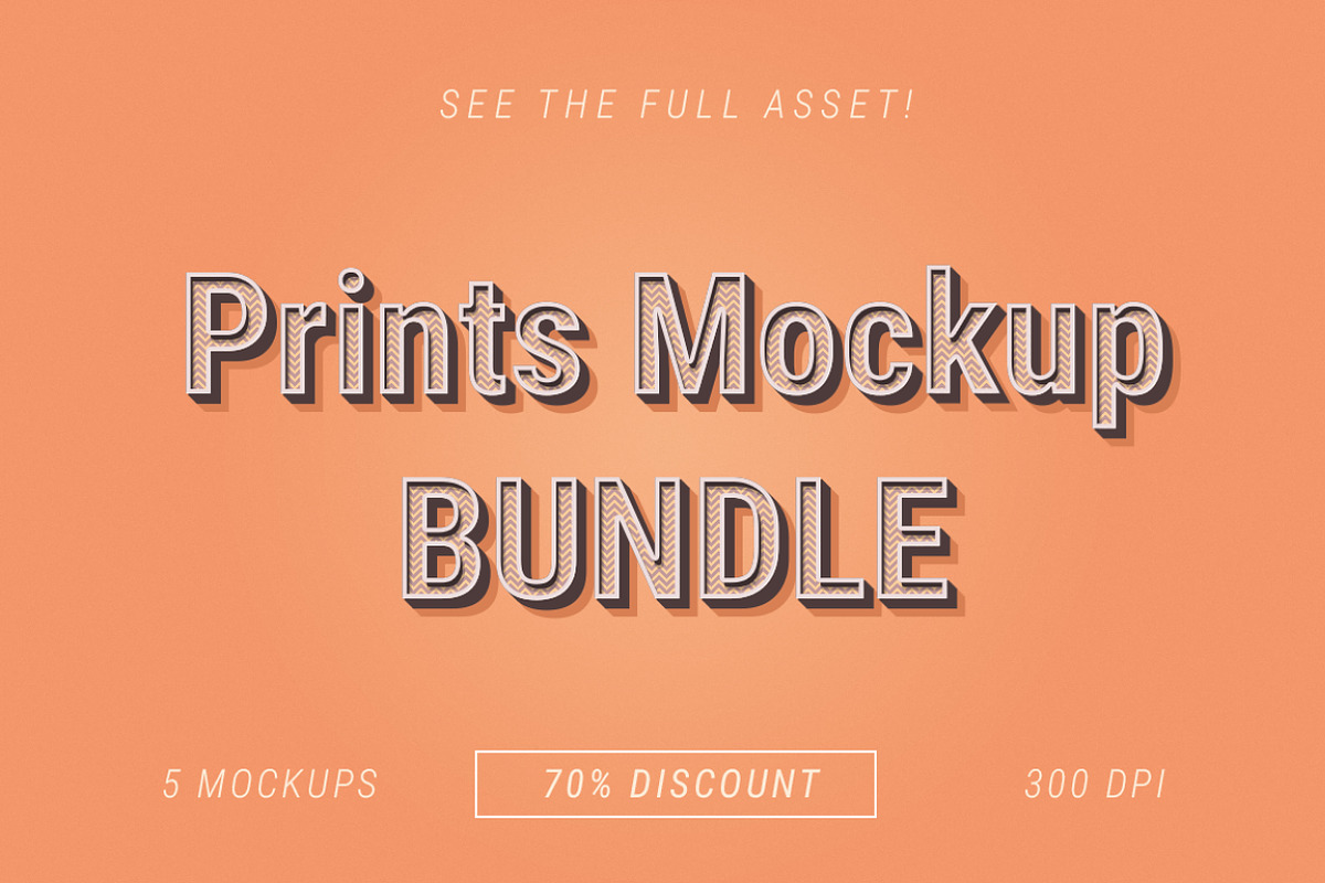 Prints Mockup Bundle, a Print Template by manfredicalamai (Photo 1 of 6)