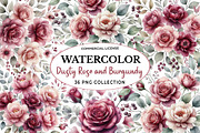 Dusty Rose and Burgundy, a Texture Illustration by fashionaddict (Thumbnail 1 of 7)