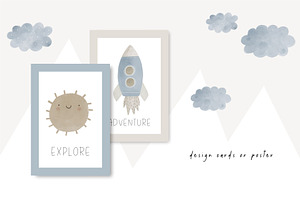 Watercolor Space Adventure