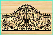 25 Vintage Wrought Iron Gate SVG Set, a Decorative Illustration by Artivon (Thumbnail 3 of 4)