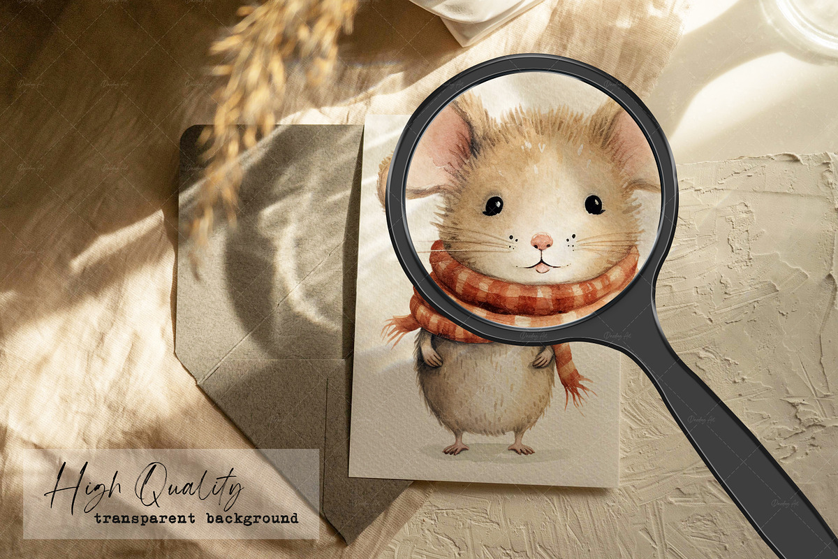 Winter Mouse Whimsy, an Animal Illustration by Dazzling Art Boutique (Photo 6 of 12)