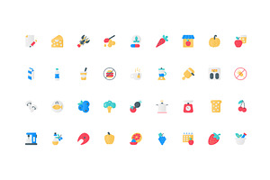 Traditional food & dishes icons, a Food Illustration by Lemberg Vector