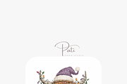 20 Christmas Highland Cow Clipart, an Animal Illustration by Pati Charm Studio (Thumbnail 6 of 8)