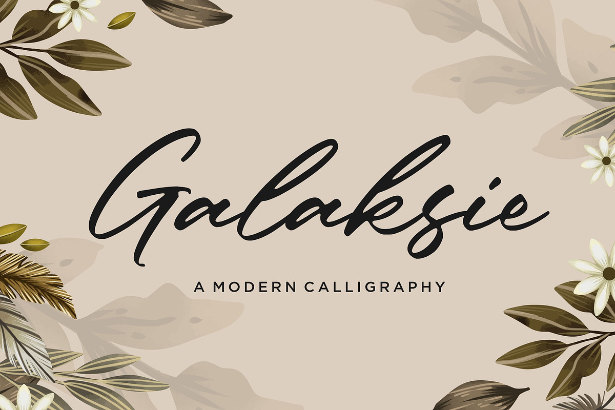 Galaksie - Modern Calligraphy Font, a Script Font by Balpirick Studio (Photo 1 of 7)