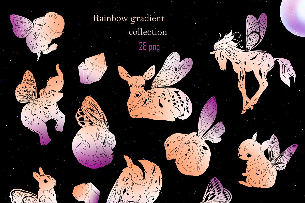 NIGHT FOREST MAGIC. FAIRY ANIMALS, an Animal Illustration by ArtOLB (Photo 5 of 13)