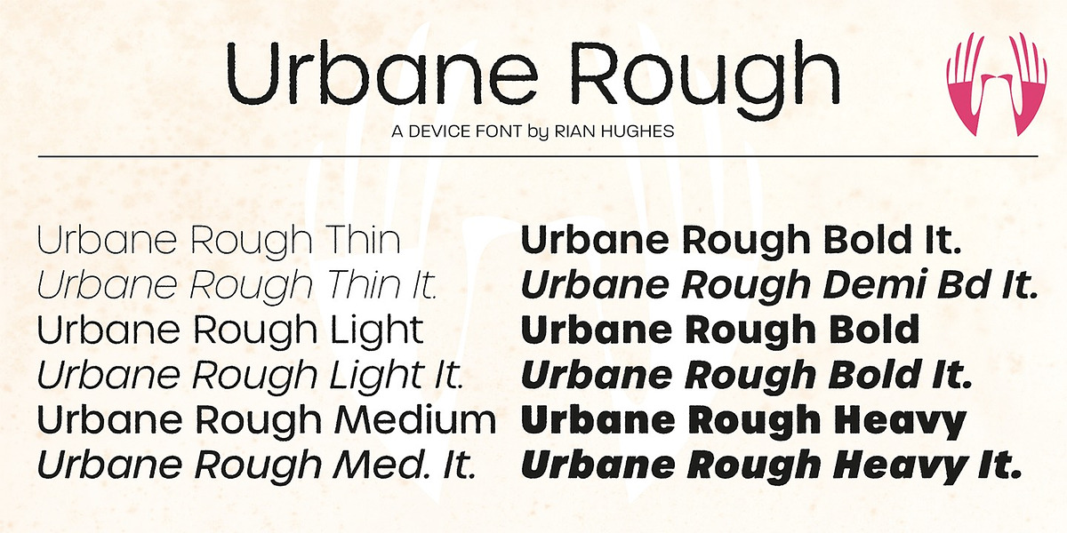 Urbane Rough, a Sans Serif Font by Device (Photo 5 of 6)