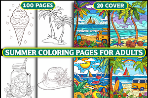 Summer Coloring Book For Adults