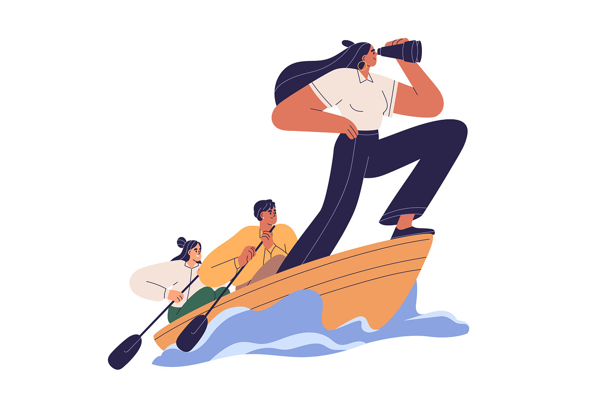 Business people teams in boats set, a Person Illustration by Good Studio (Photo 3 of 7)