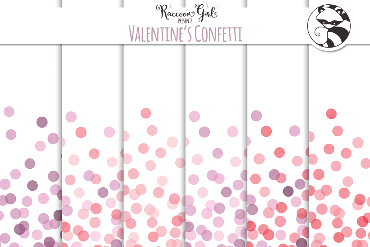 Seamless Valentines Confetti preview 2