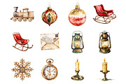 Old Vintage Christmas Clipart, an Illustration by Design Market (Thumbnail 2 of 4)
