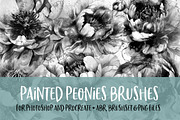 Painted Peonies Brushes for PS/PRO, a Brush Add-On by Polka Dot Pixels (Thumbnail 1 of 3)