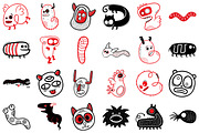 216 Cute Monsters & Design Elements, an Object Illustration by crafty (Thumbnail 12 of 16)