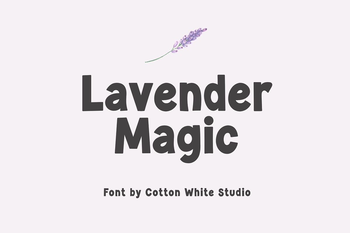 Lavender Magic, a Sans Serif Font by Sofia Skoog (Photo 1 of 12)