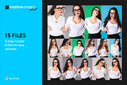 Super Girl T-Shirt Mock-Up Set, a Shirt Mockup by Freeman Studio (Thumbnail 4 of 13)
