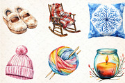 Cozy Winter Clipart, an Illustration by DreamCafeArt (Thumbnail 4 of 7)