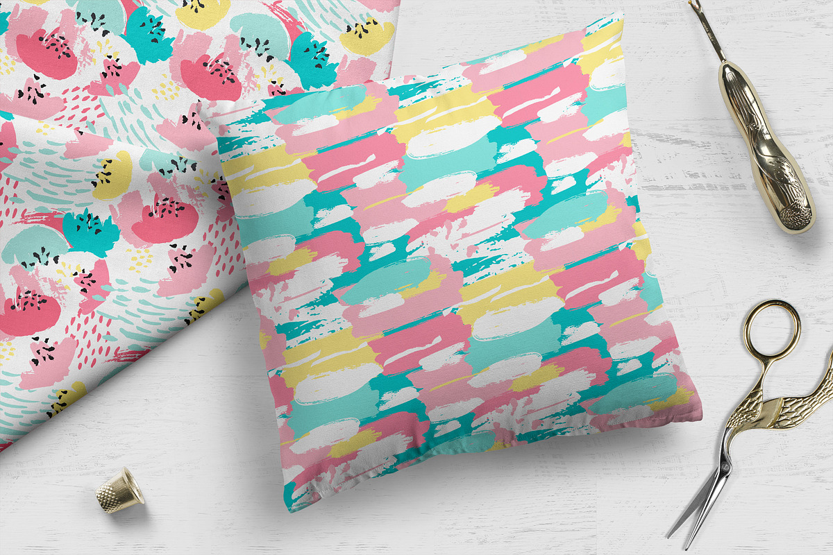 10 abstract brush stroke patterns, a Pattern Graphic by Cozy pattern shop (Photo 4 of 7)
