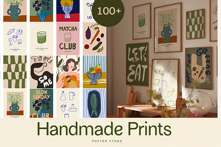 Handmade Prints I Hand Drawn Poster, a Background Graphic by Laras Wonderland
