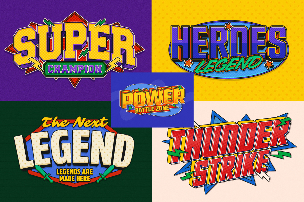 Superhero Comic Badge Text Effect, a Layer Style Add-On by Matsero (Photo 2 of 4)