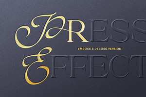 Embossing & Gold Debossing Effect, a Layer Style Add-On by Design Squad