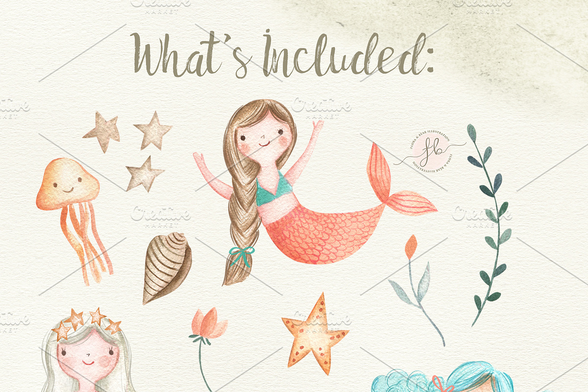 Mermaids, an Animal Illustration by Flora+Bear (Photo 2 of 4)